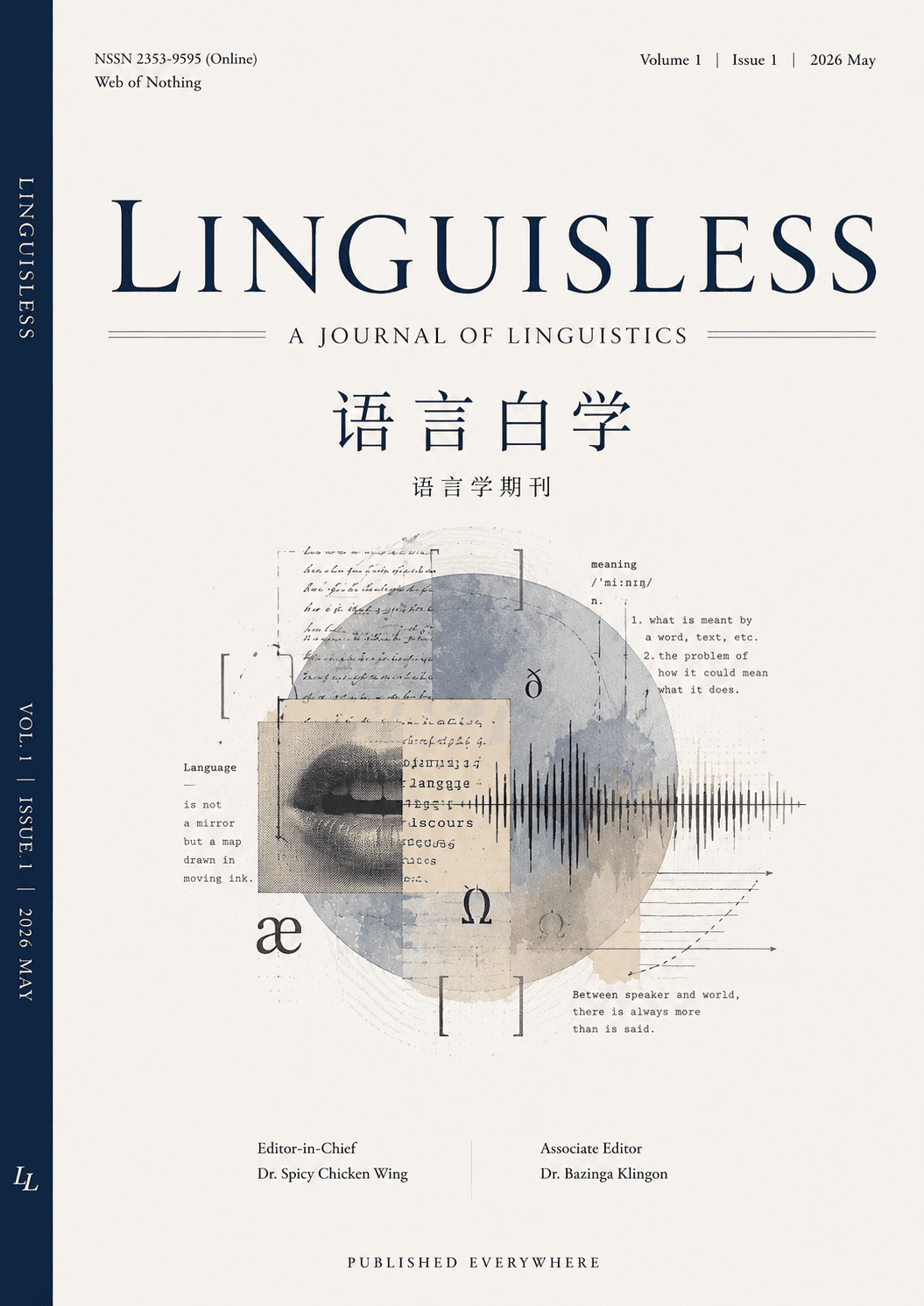 Linguisless Vol. 1, Issue 1 cover